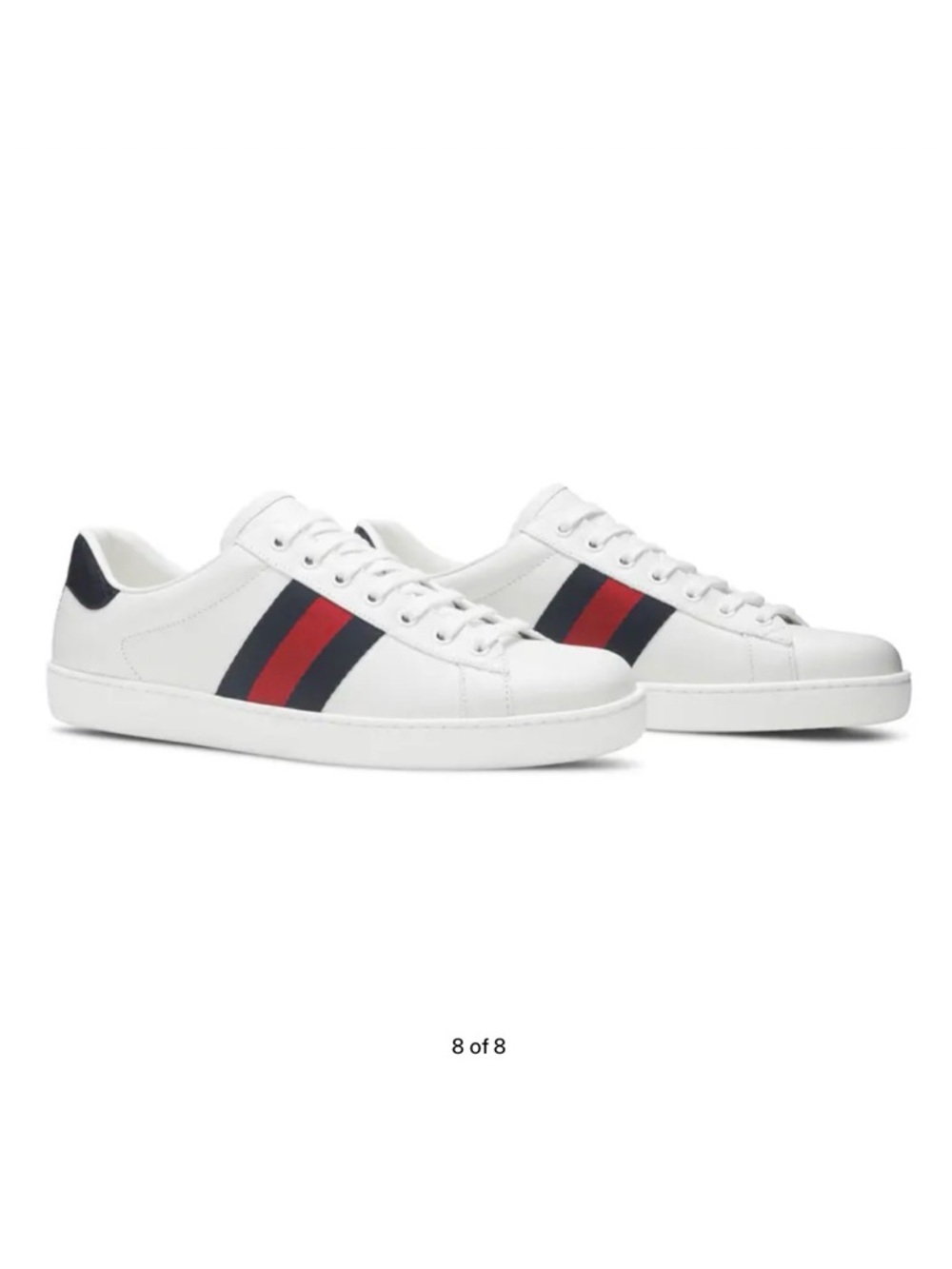 NIB Gucci men’s Ace Sneaker / Blue/Red/Blue - size 10 never worn with box, paper